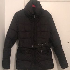 Black Belted Puffer Coat 🧥